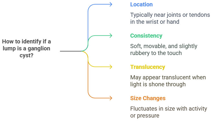 How to identify if a lump is a ganglion cyst How to identify if a lump is a ganglion cyst