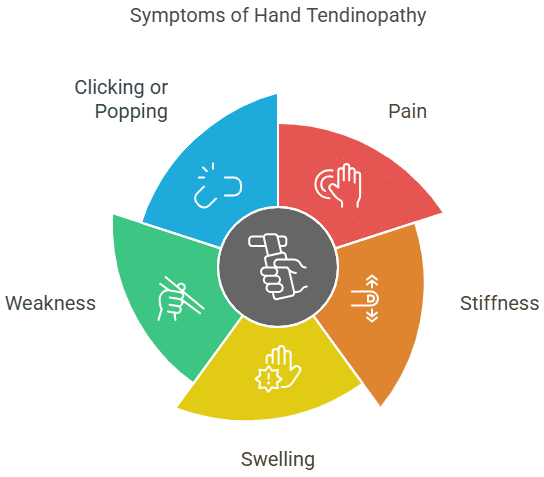 Symptoms of hand tendinopathy Symptoms of hand tendinopathy